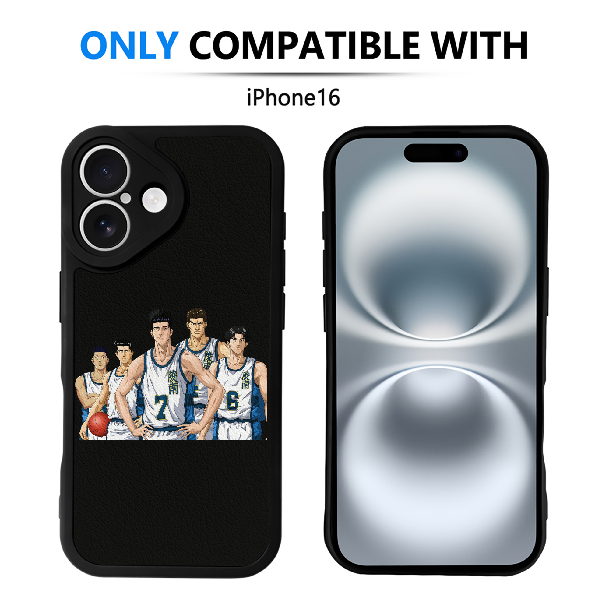 （画像用） SLAM DUNK／スラムダンク 【iPhone 16シリーズ対応】シリコンスマホケース（レザー調） 材質：シリコン